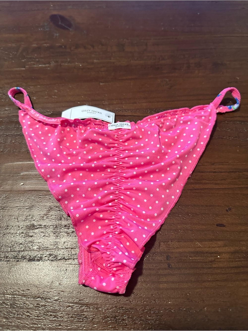 Gilly Hicks/ Hollister Ruched & Flutter String Bikini Satin Panties